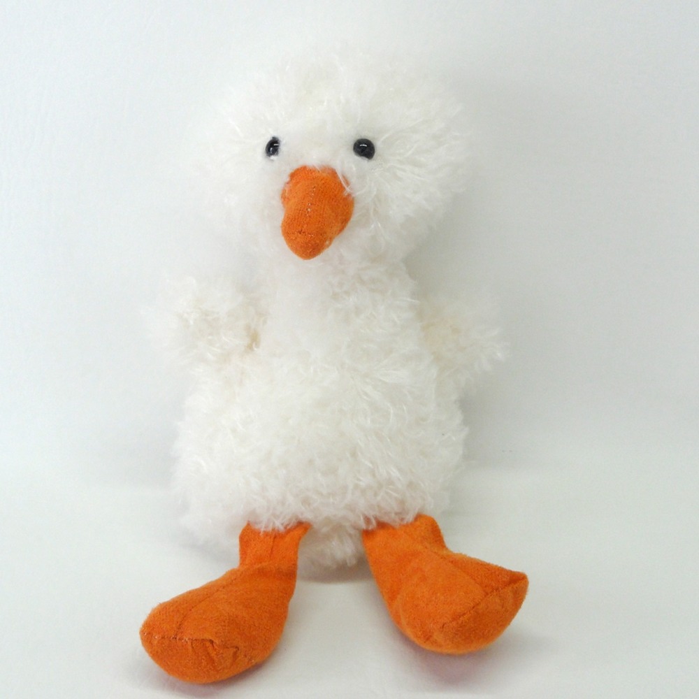 Jellycat Duckling Plush Stuffed Animal White Sueded Beak Feet 9 Inch Duck No Tag